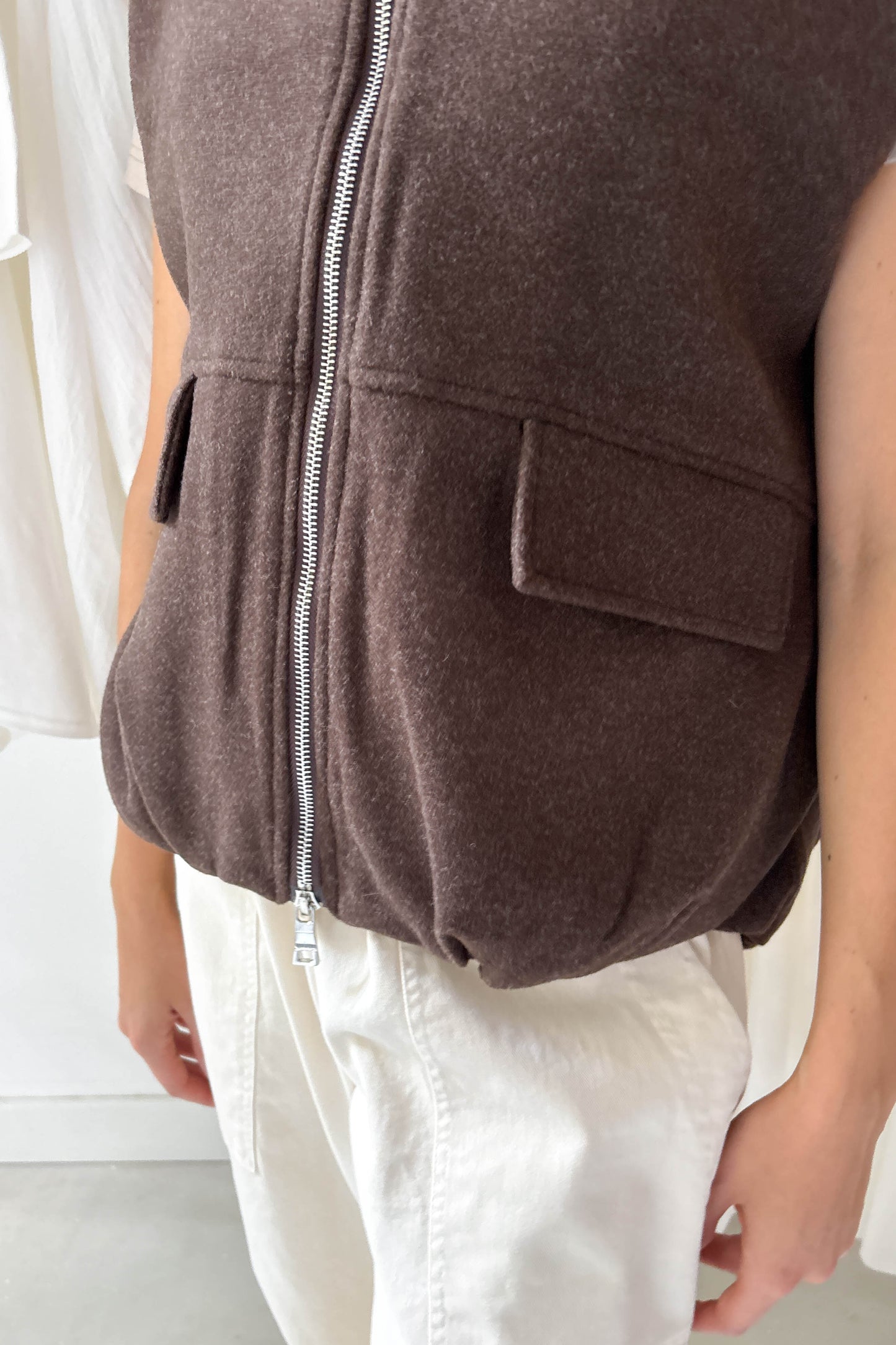 Szövet mellény-wenge szín