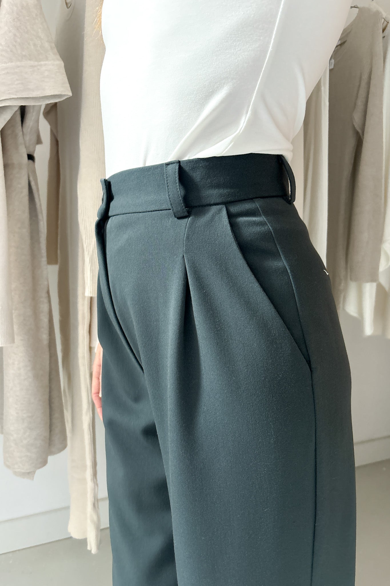 Vasalt nadrág - petrolzöld