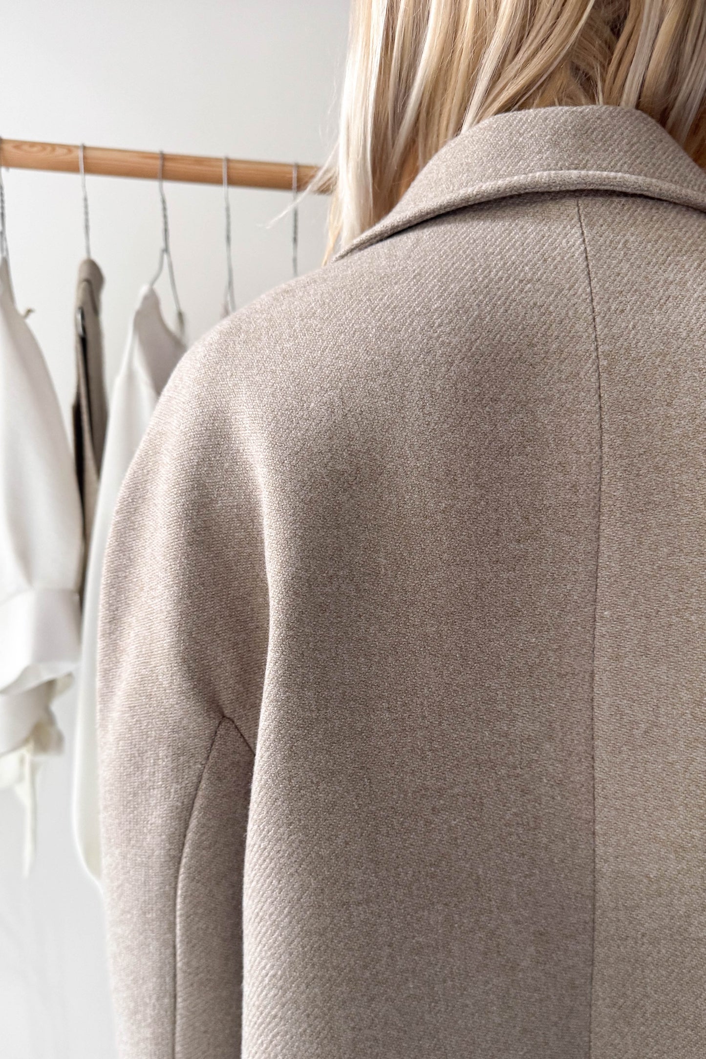 Oversize szövetkabát-homokszín