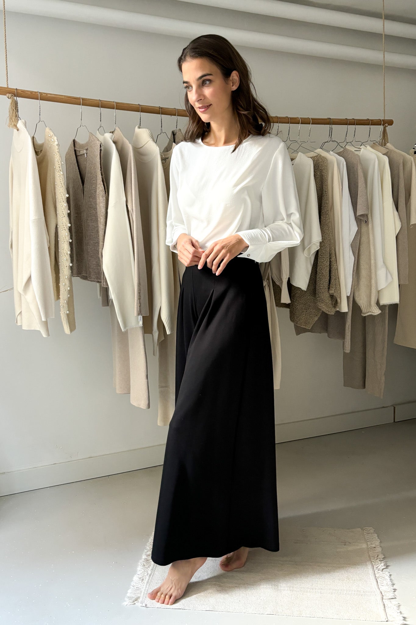 Bő ujjszabású blúz - fehér