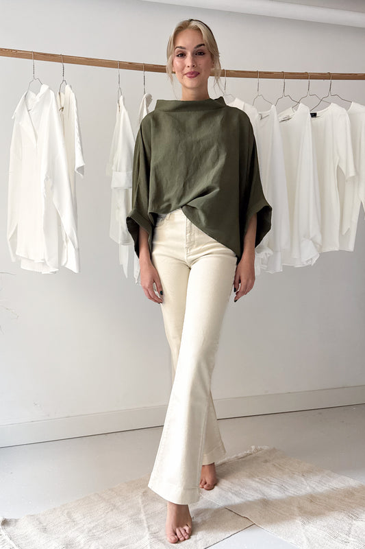 Denevérujjú felső-khaki