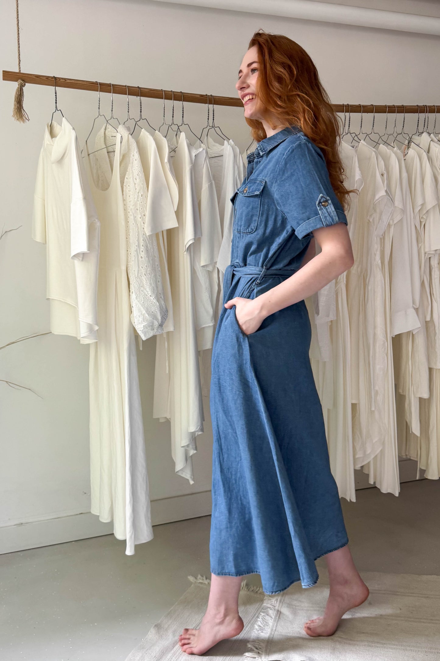 Rövidujjú farmer ingruha