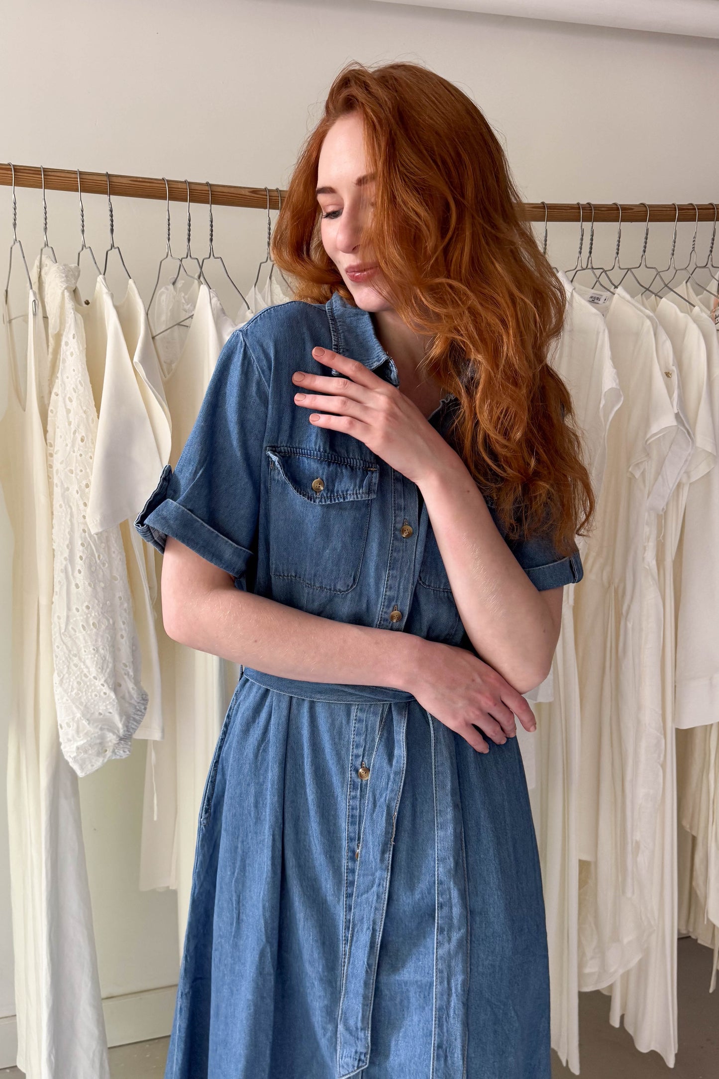 Rövidujjú farmer ingruha