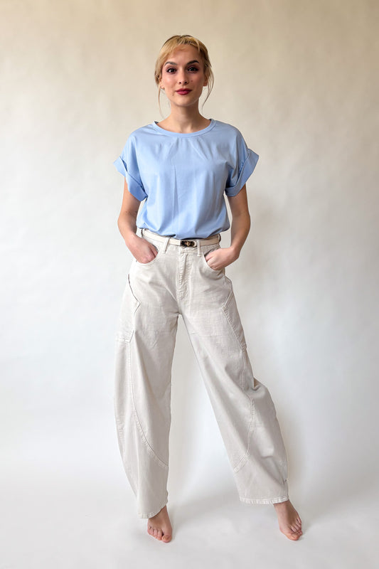 Kendős póló - világoskék