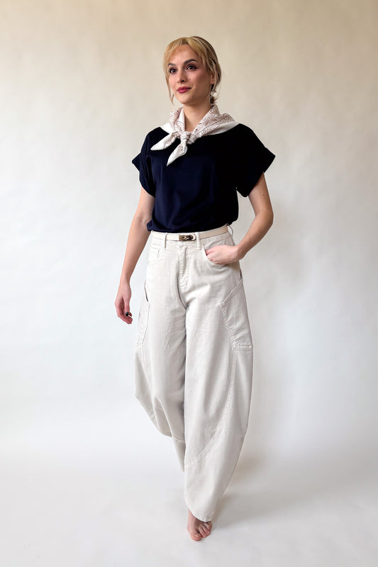 Kendős póló - sötétkék