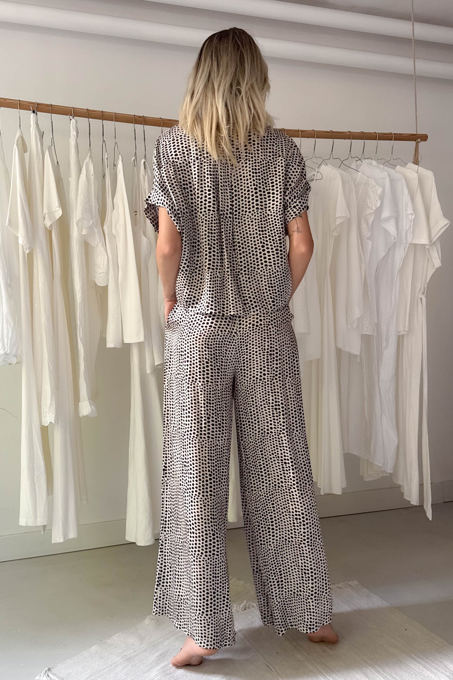 Pöttyös viszkóz szett