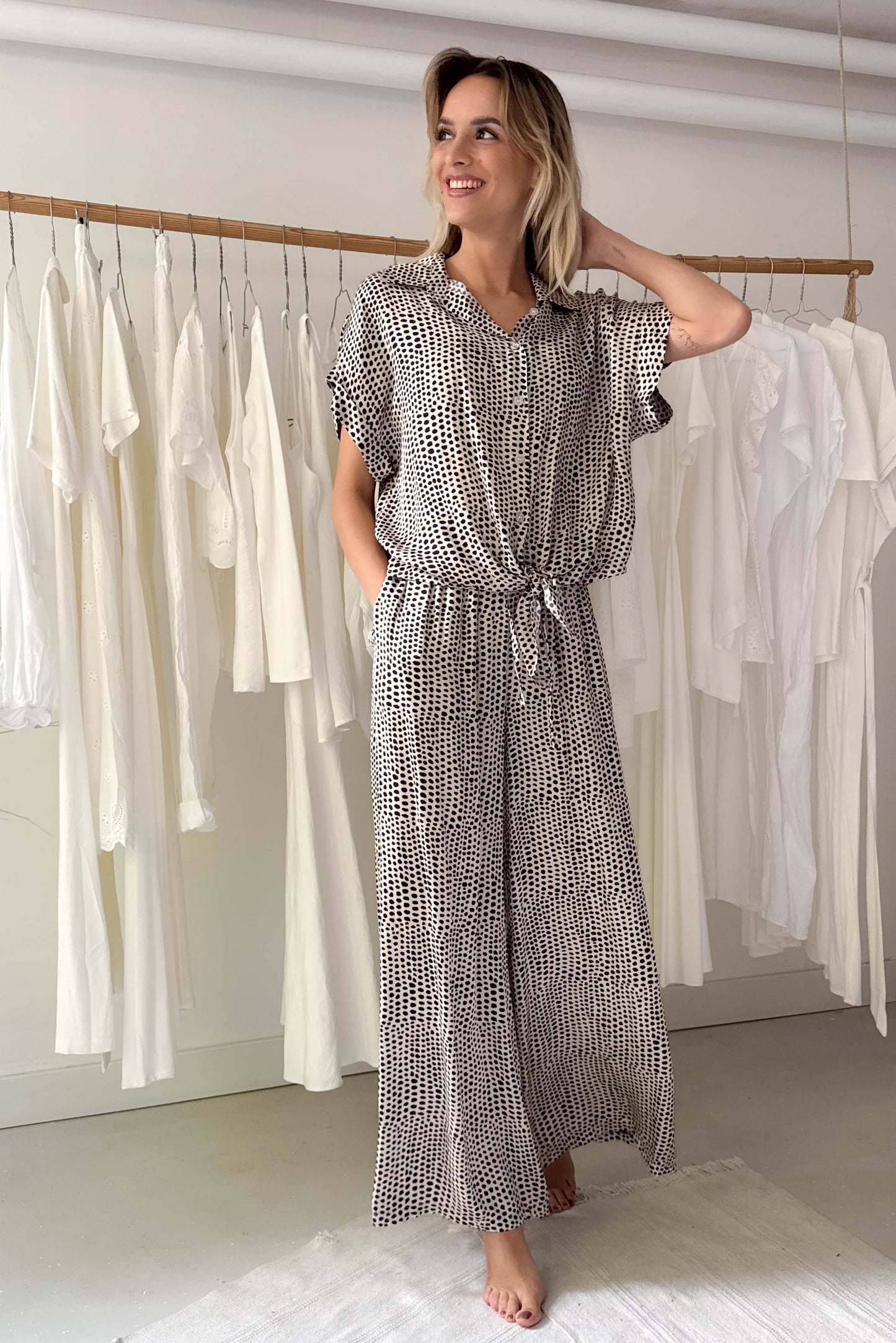 Pöttyös viszkóz szett