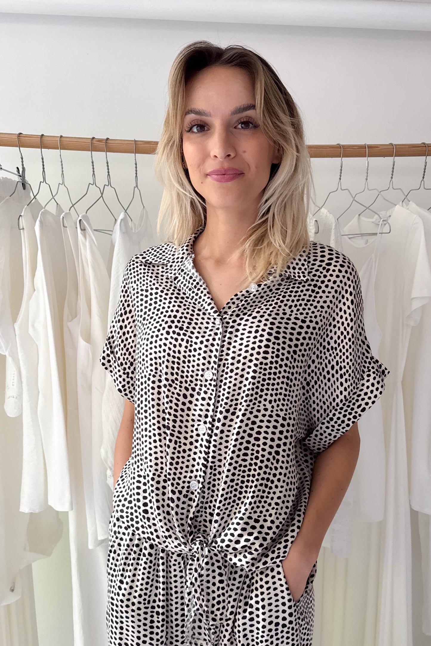 Pöttyös viszkóz szett