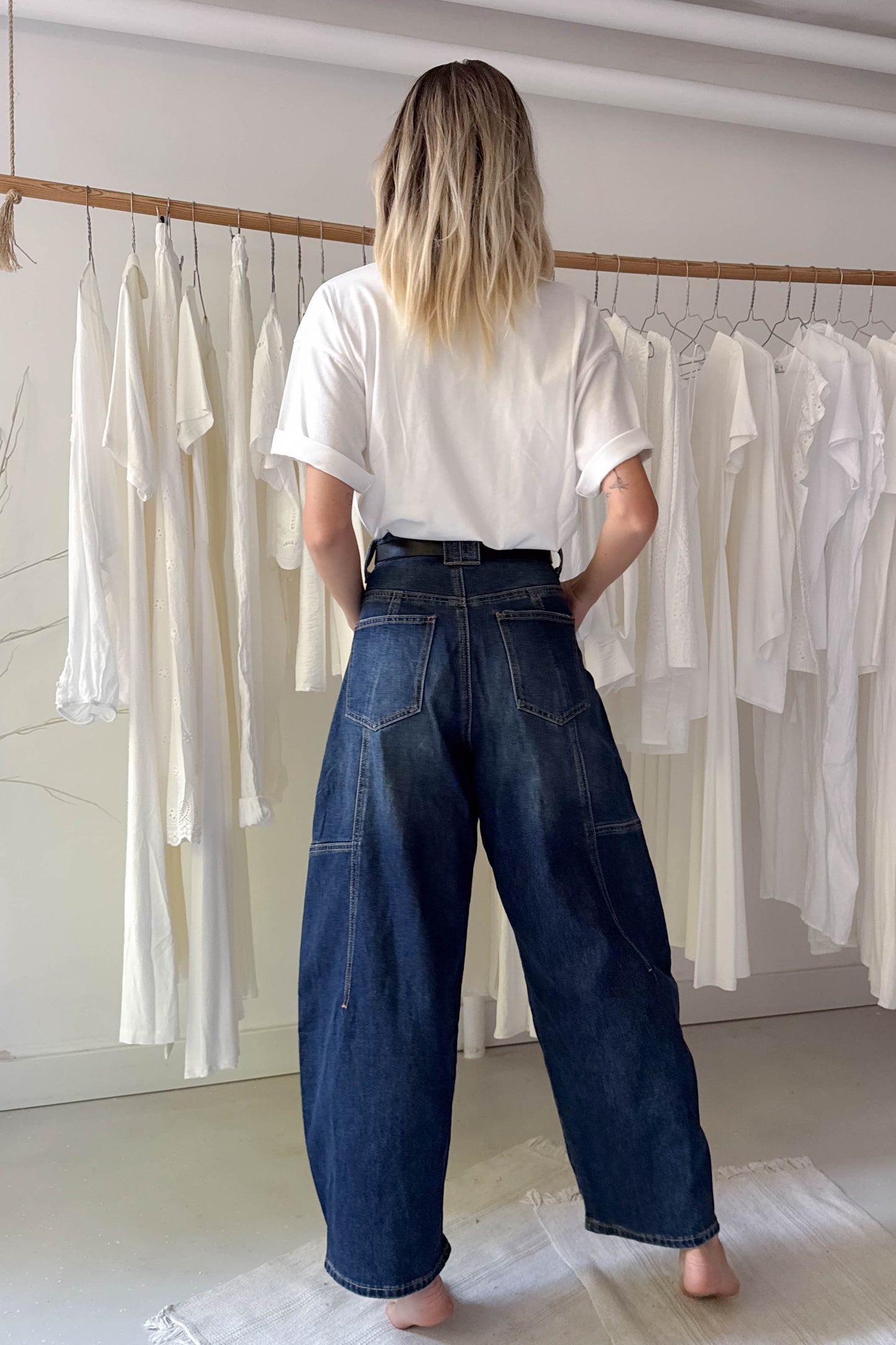 Láncos övvel ballon farmer nadrág