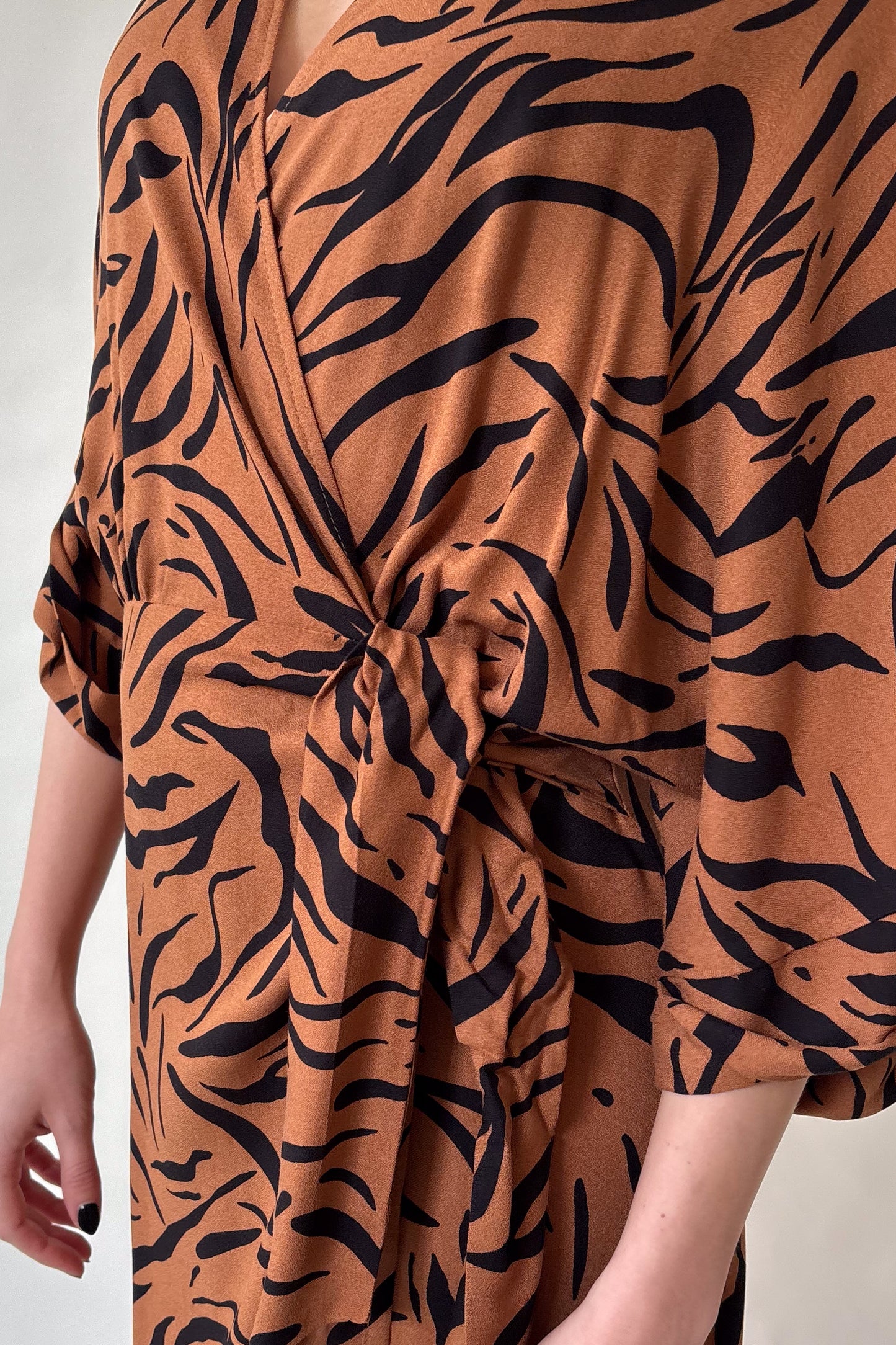 Wrap dress - tiger print