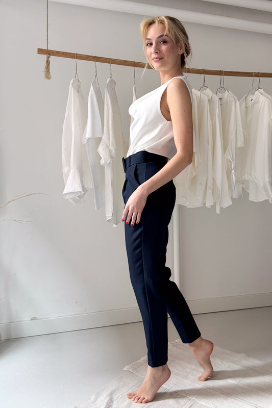 Elegáns sötétkék nadrág