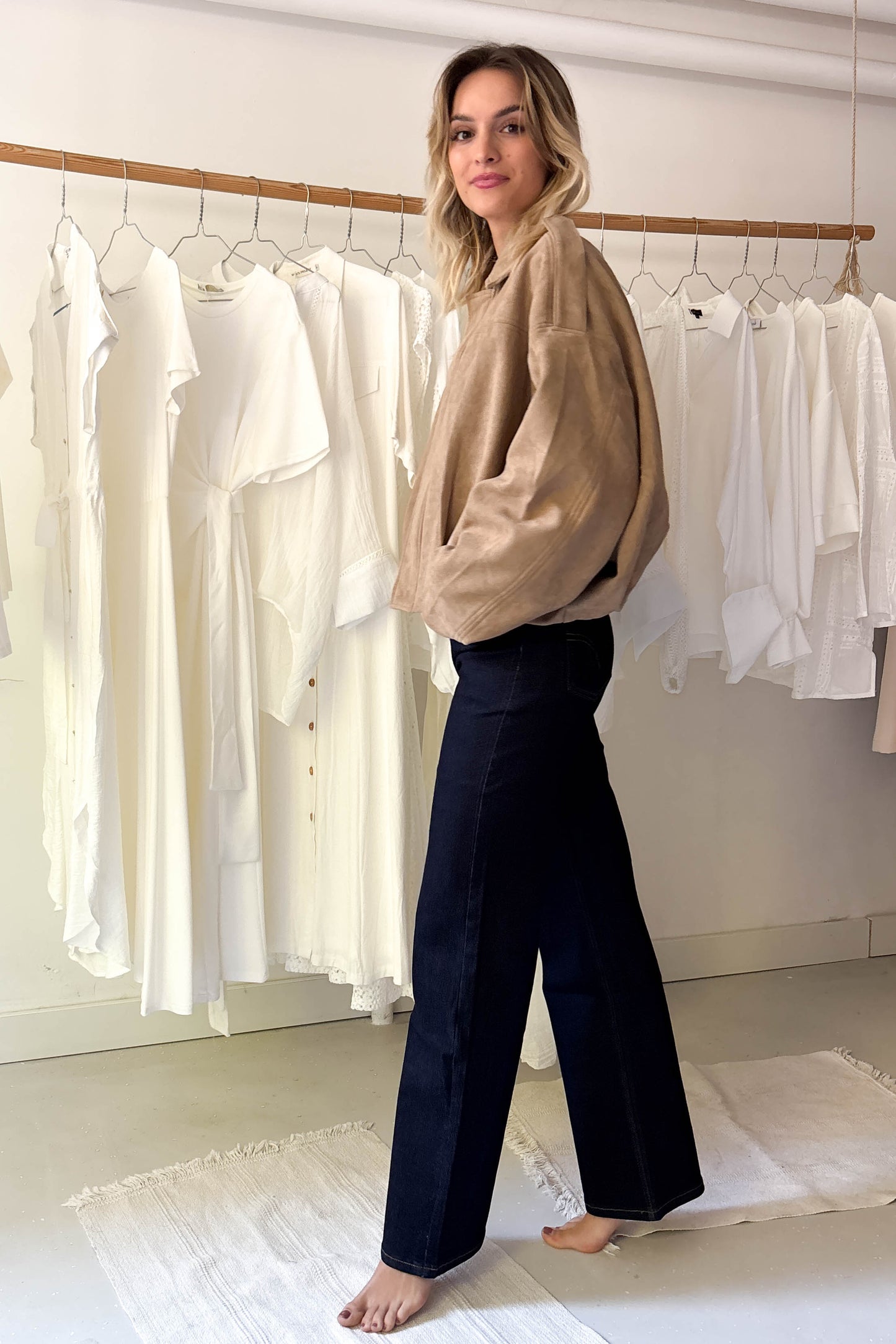 Bomber művelúr dzseki-tevebarna