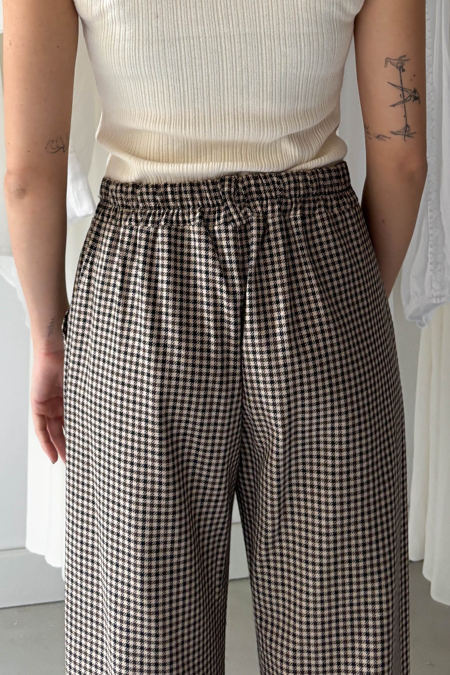 Kockás blézer és nadrág szett