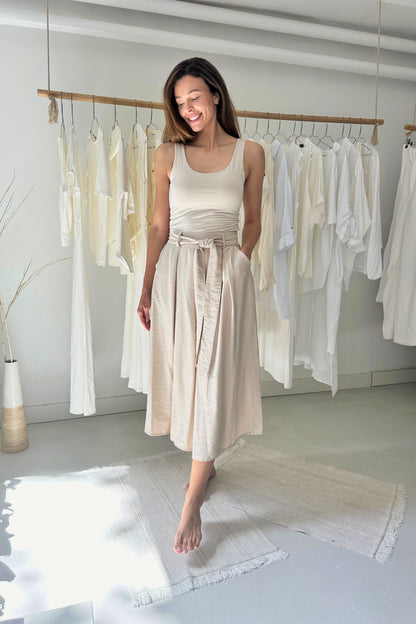 Lenge szoknya - homokszín