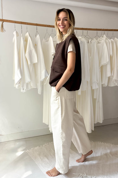 Szövet mellény-wenge szín