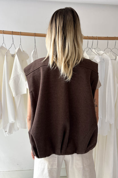 Szövet mellény-wenge szín