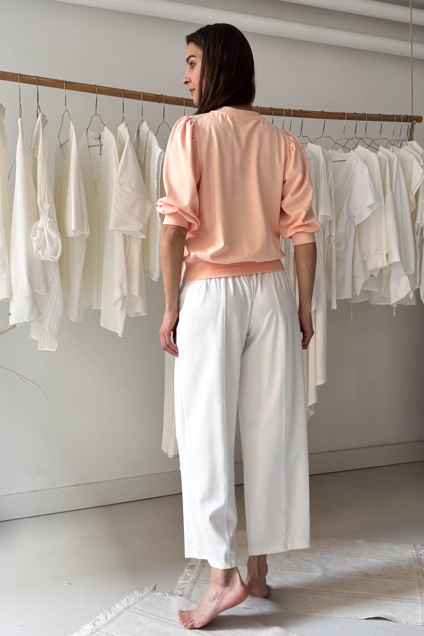 Puffos ujjú felső-barack