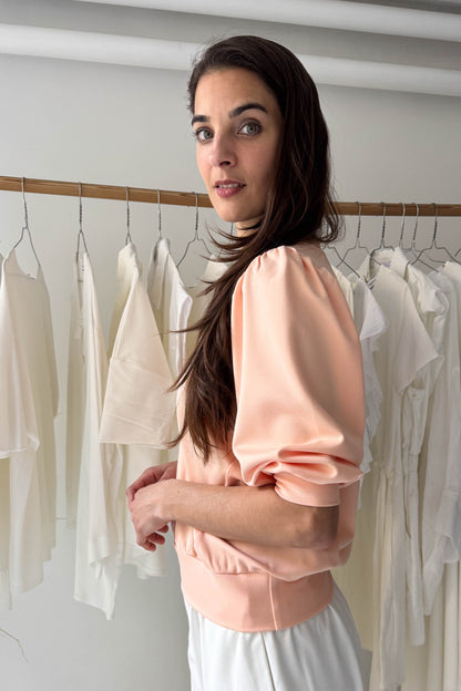 Puffos ujjú felső-barack