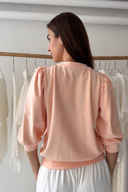 Puffos ujjú felső-barack