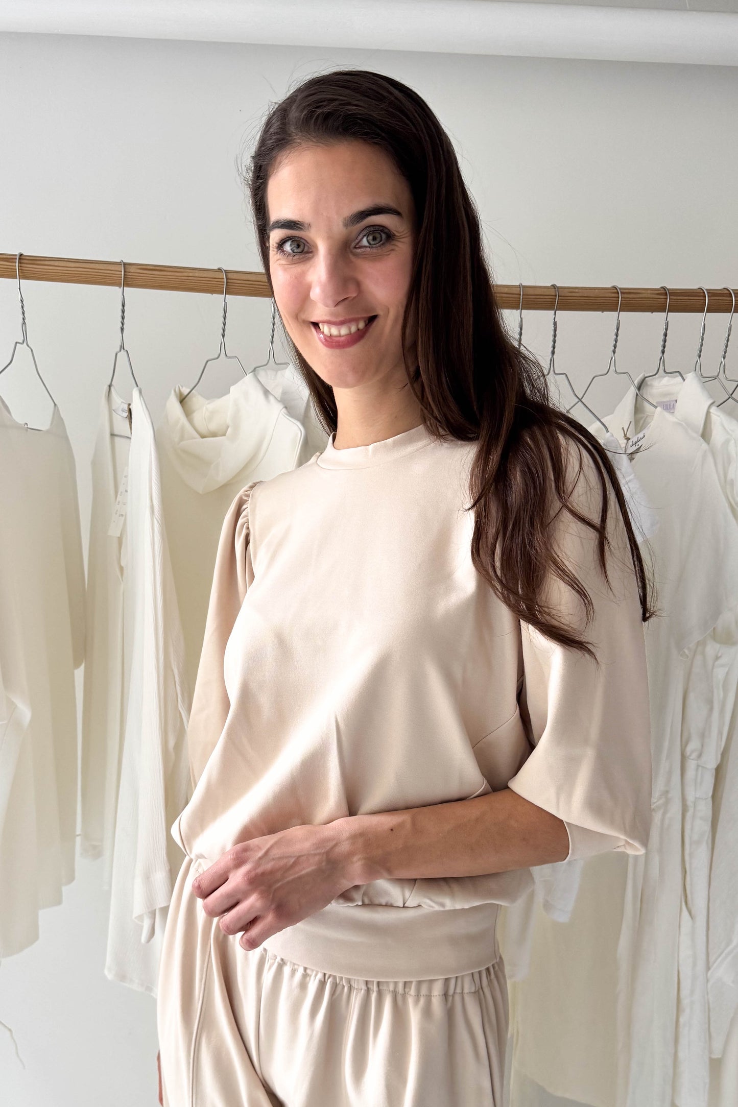 Bézs nadrág/felső szett