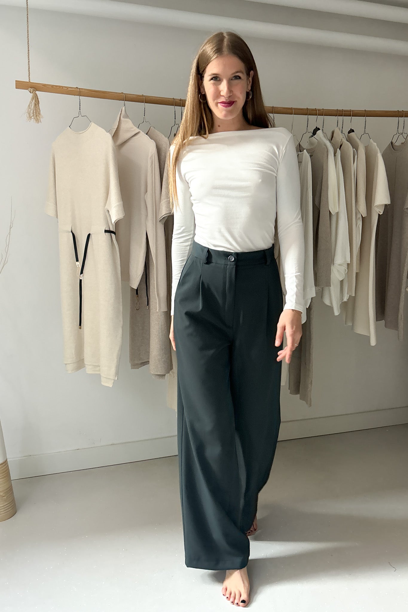 Vasalt nadrág - petrolzöld