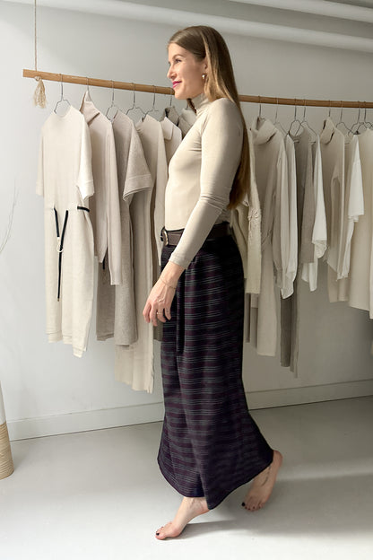 Checked pants - purple