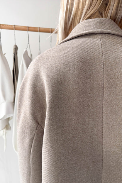 Oversize szövetkabát-homokszín