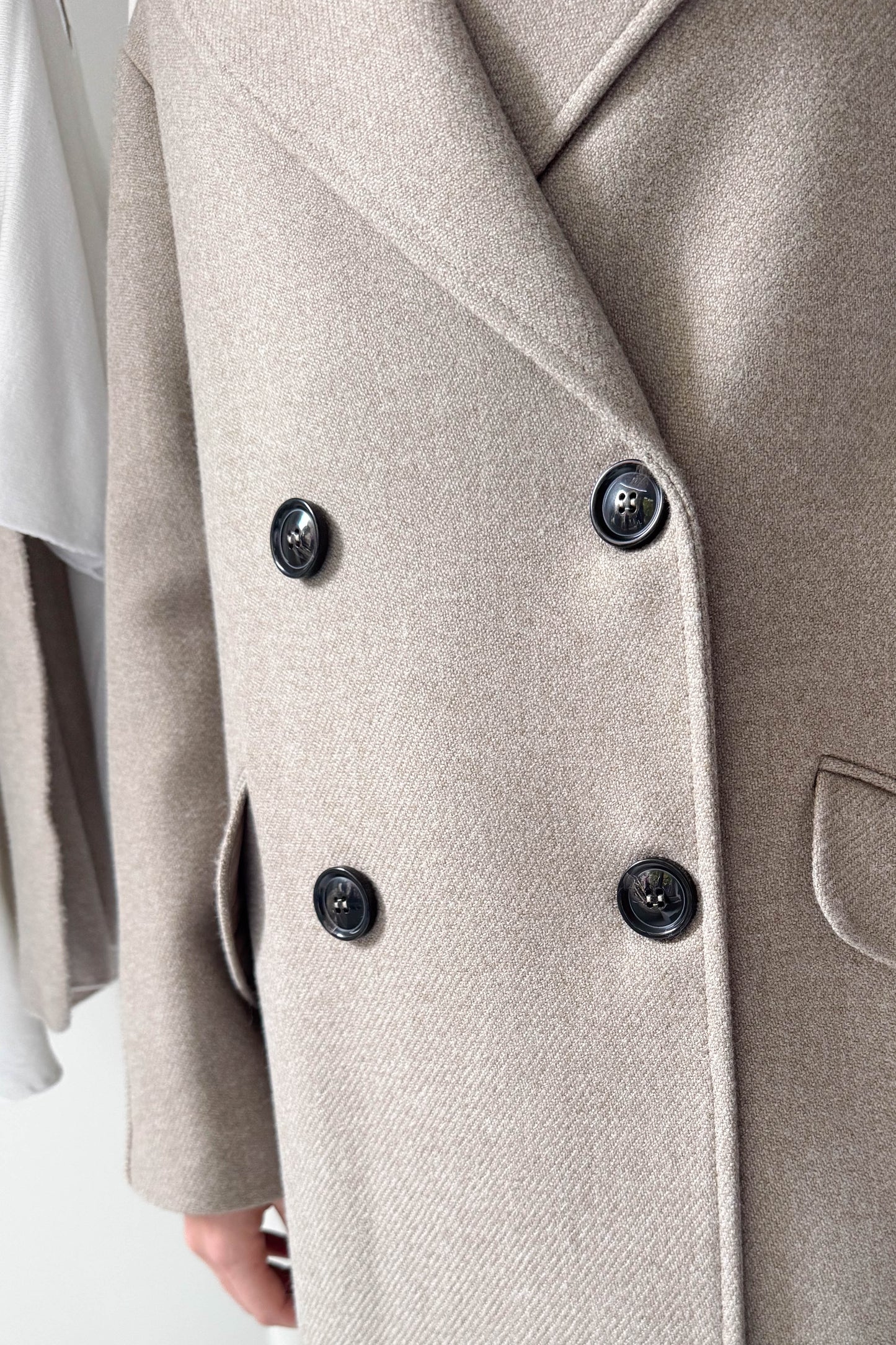 Oversize szövetkabát-homokszín