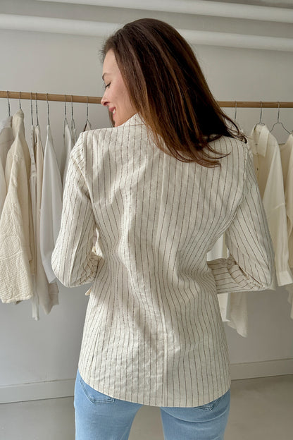 Beige, striped jacket