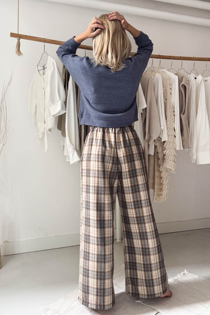 Csillogós kötött pulcsi-mák kék