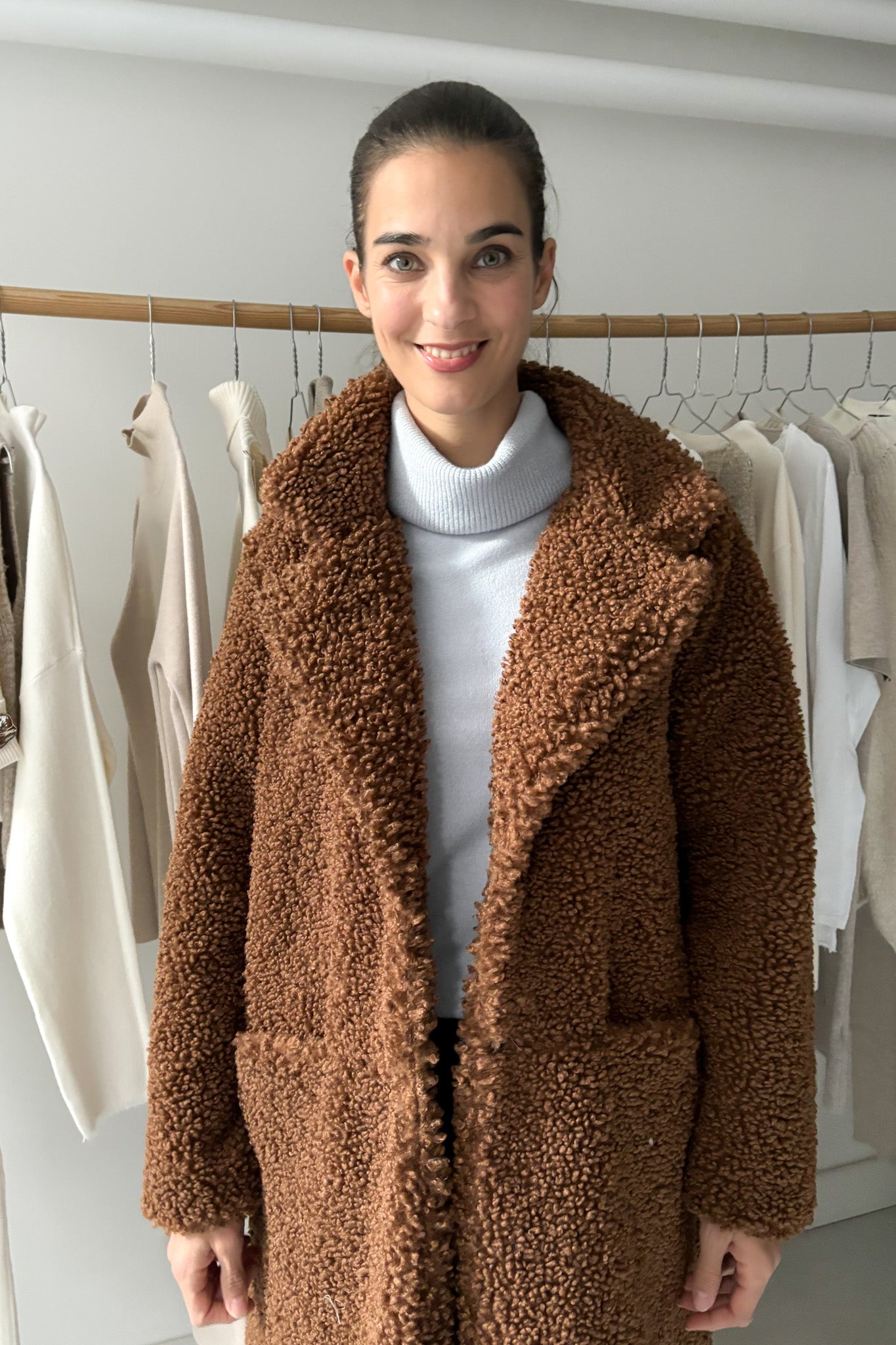 Csokibarna macikabát