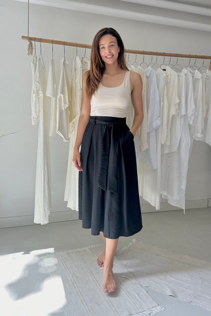 Lenge szoknya - fekete