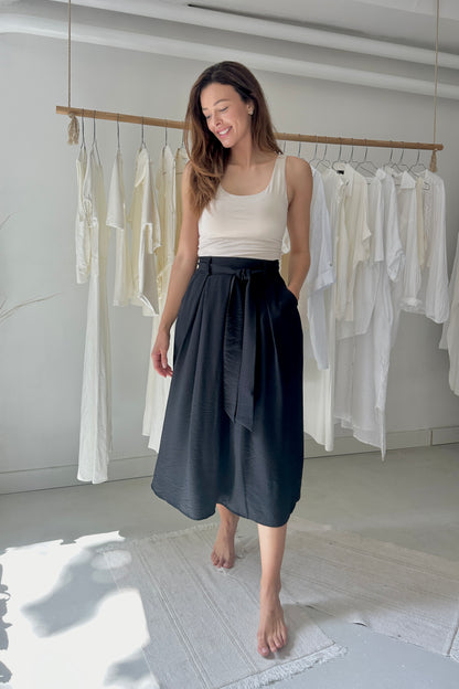 Lenge szoknya - fekete