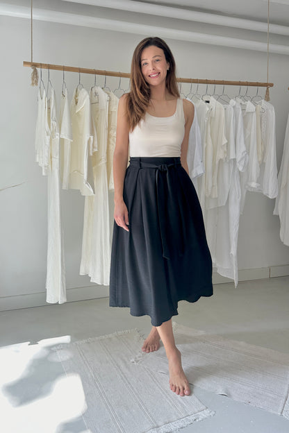 Lenge szoknya - fekete