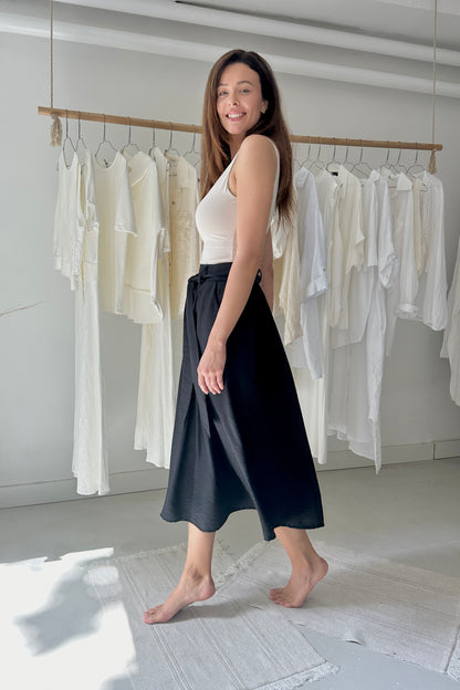 Lenge szoknya - fekete