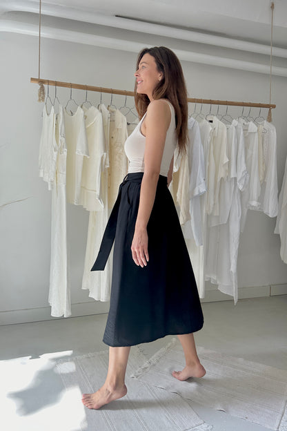 Lenge szoknya - fekete