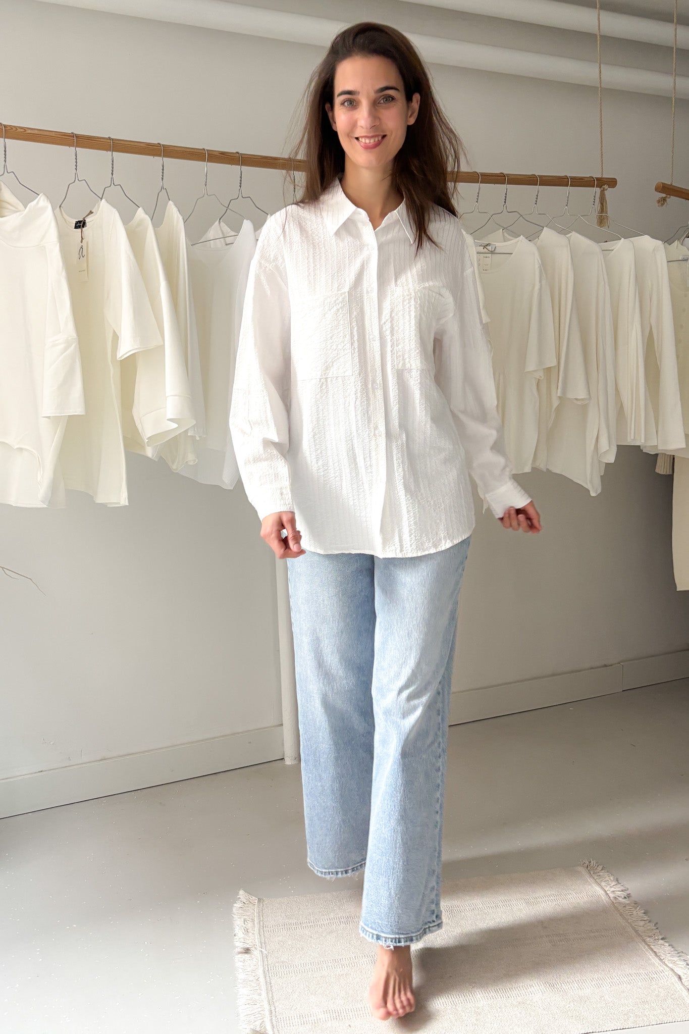 Textured white shirt