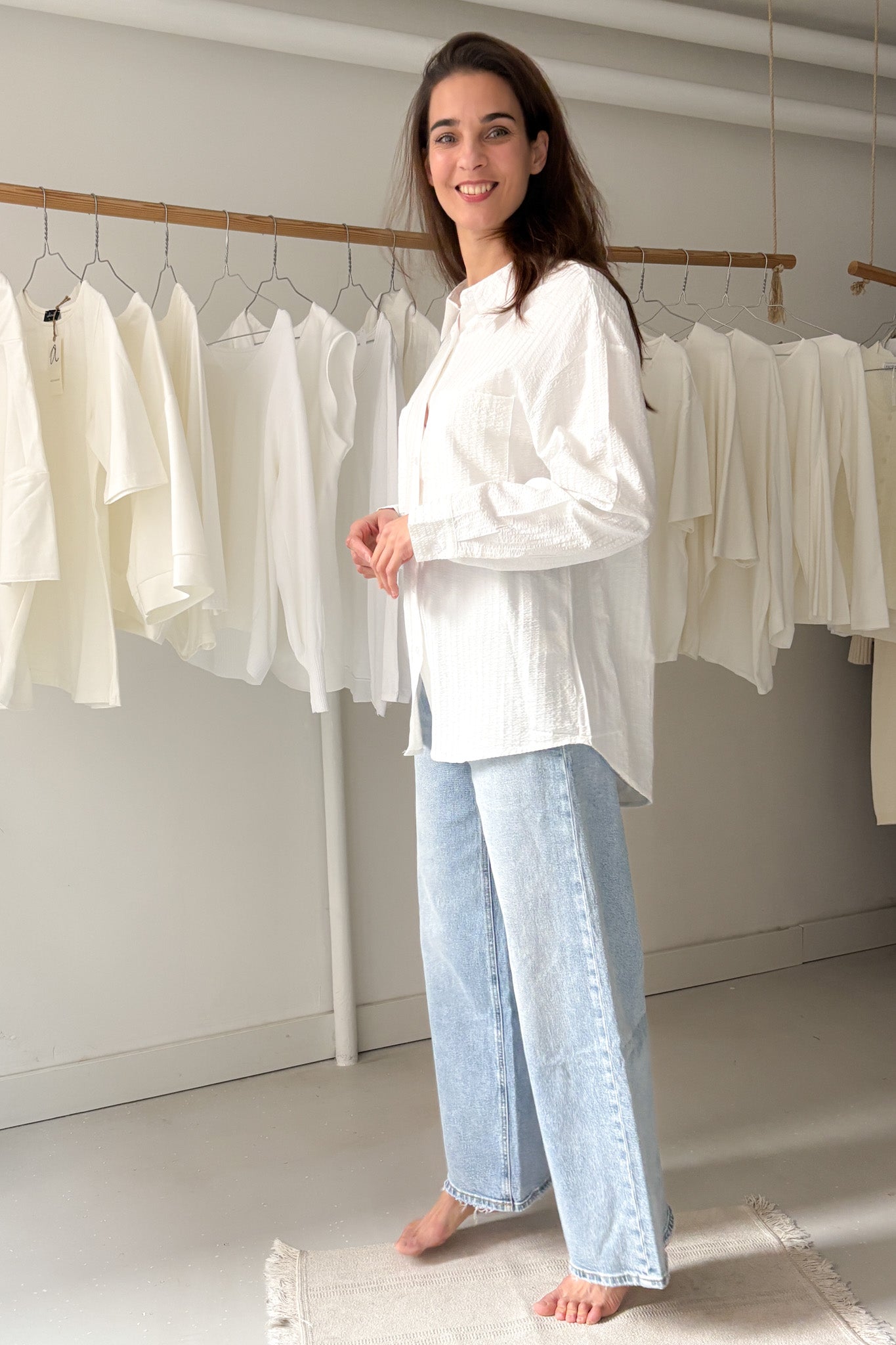 Textured white shirt