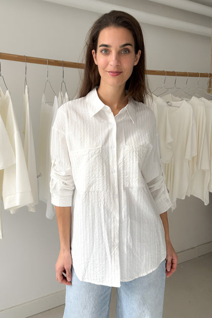 Textured white shirt