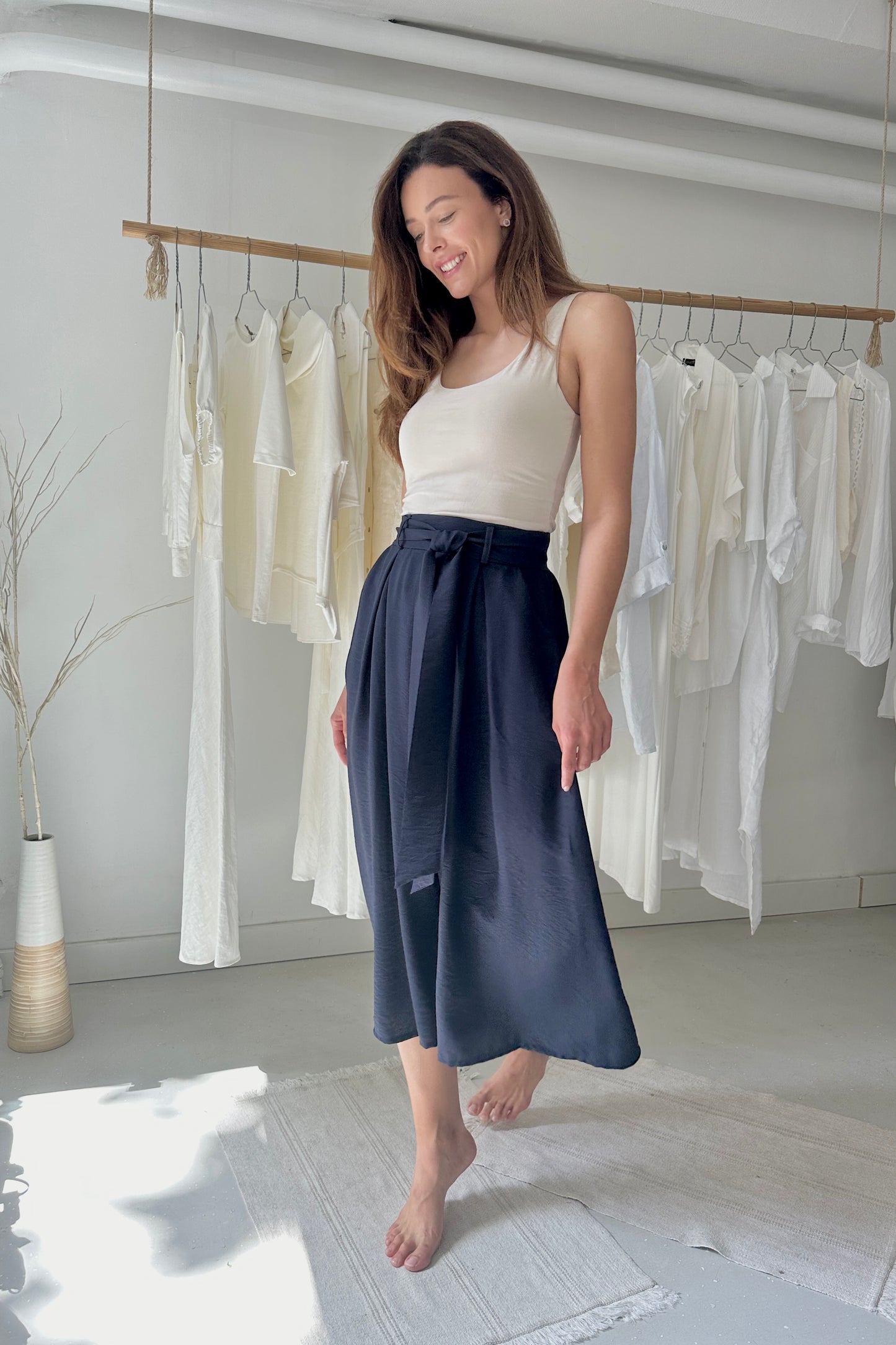 Lenge szoknya - fekete