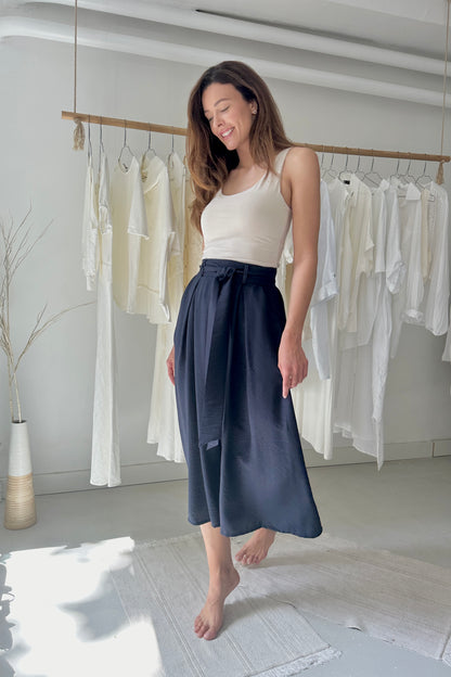 Lenge szoknya - fekete