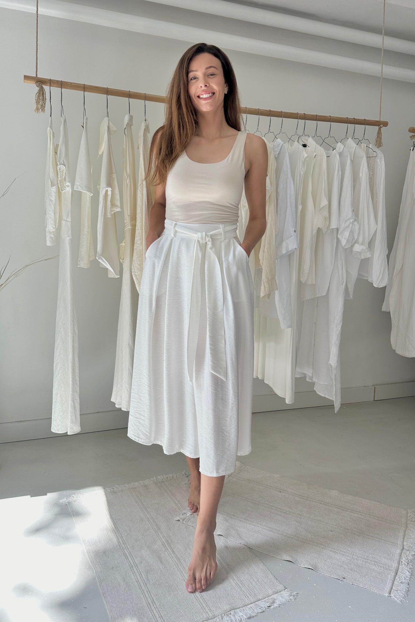 Lenge szoknya - fehér