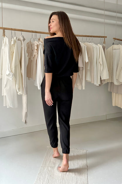 Vállra lehúzós felső