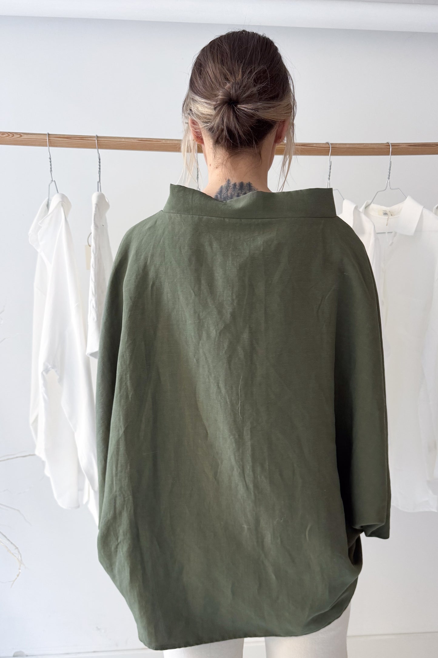 Denevérujjú felső - khaki