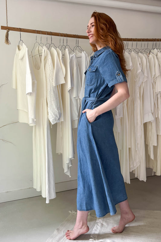 Rövidujjú farmer ingruha