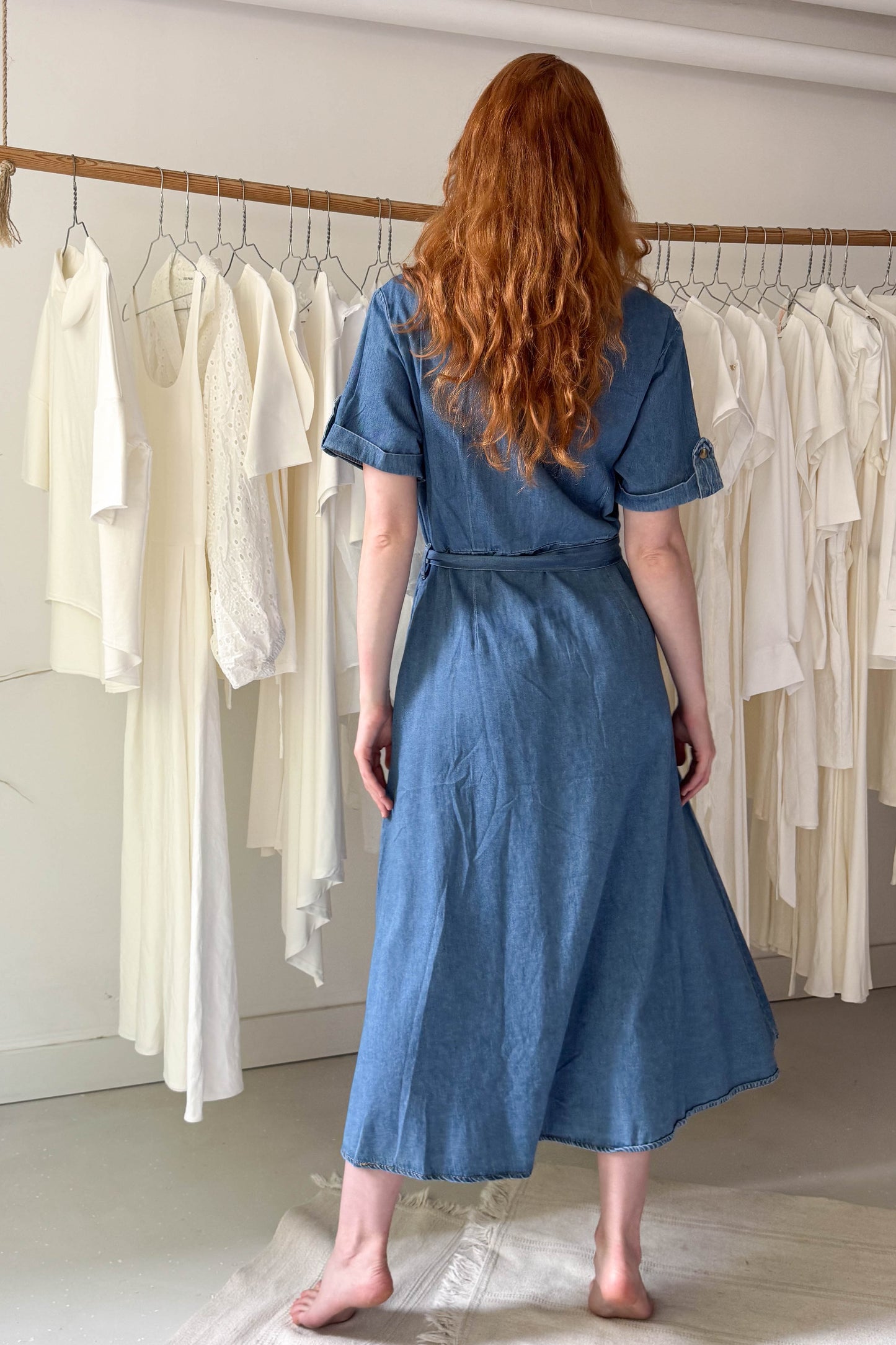 Rövidujjú farmer ingruha