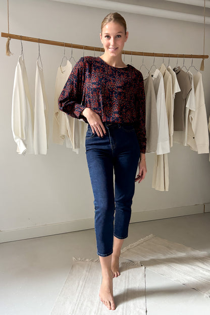 Bő ujjszabású blúz - csipkebogyó