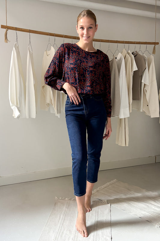 Bő ujjszabású blúz - csipkebogyó