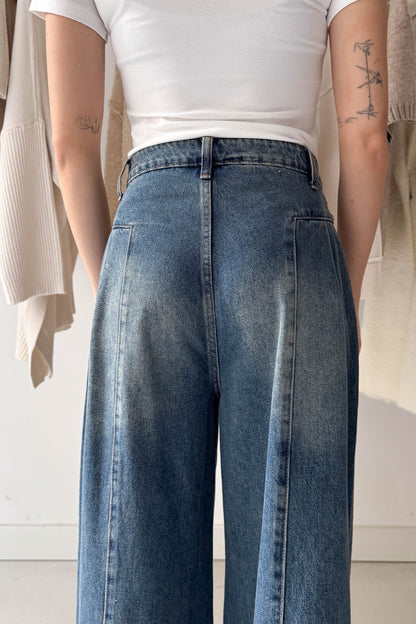 Széles szárú farmernadrág