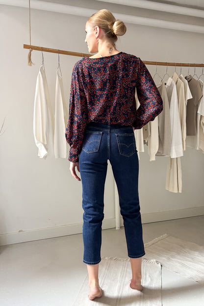 Bő ujjszabású blúz - csipkebogyó